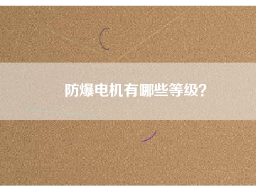 防爆電機(jī)有哪些等級(jí)？