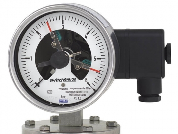 PGS43.100, PGS43.160帶開關(guān)電接點(diǎn)的膜片式壓力表