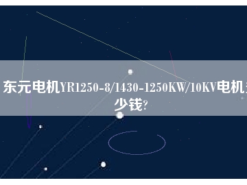 東元電機(jī)YR1250-8/1430-1250KW/10KV電機(jī)多少錢(qián)?