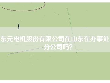 東元電機(jī)股份有限公司在山東在辦事處或分公司嗎？
