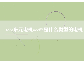 teco東元電機(jī)aeeff3是什么類型的電機(jī)