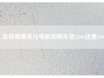 怎樣查看東元電機(jī)的剎車是220v還是380v