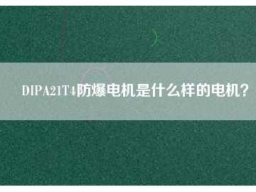 DIPA21T4防爆電機是什么樣的電機？